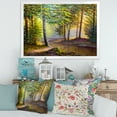 thumbnail image 3 of Designart 'Sunrise Glow Through The Awakening Fir Forest' Traditional Framed Art Print, 3 of 4