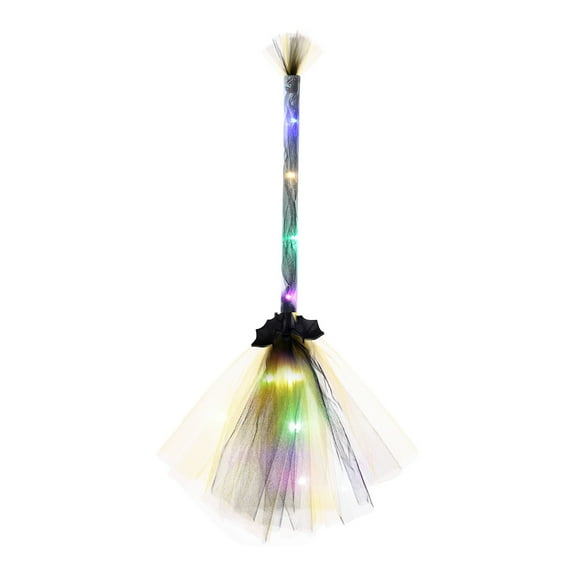 Halloween Night Led Haunted Dancing Witch Broom Holiday Dress up