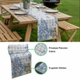 thumbnail image 5 of Easter Table Runner - 72 Inch Long, Kitchen Dining Table Runner Dresser Scarves, Spring Blue Gnomes Rabbit Eggs Floral Buffalo Plaid Farmhouse Decor for Coffee Tables Wedding Party Banquet, 5 of 8