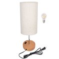 thumbnail image 2 of LED Touch Bedside Lamp USB Charging Metal Cloth Desk Lamp, 3 Gear Light Bedroom Table Lamp for Reading Work Study, 2 of 7