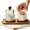 White, variant on Walnut Ceramic Toothpick Holder with Glass Cloche - Handcrafted Tabletop Decor for Dining Table, Kitchen, Office - Oriental Home Decoration Gift, Compatible with Standard Toothpicks