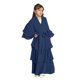 thumbnail image 4 of Traje de falda para niños y niñas, Festival musulmán de Ramadán, color sólido, manga larga, cuello en V, vestido flotante de gasa de tres capas, ropa para niños, vestido elegante, vestido de poliéster, 4 of 9