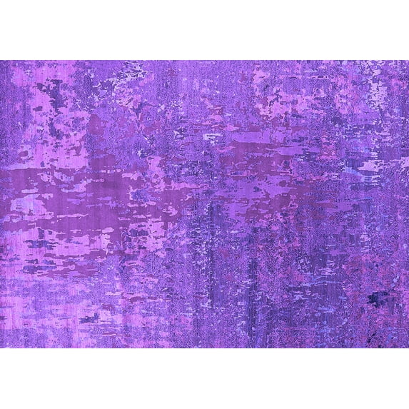 Ahgly Company Indoor Rectangle Oriental Purple Industrial Area Rugs, 6' x 9'