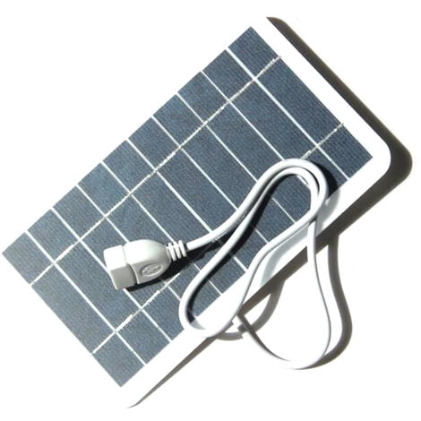 Panel solar pequeño, pequeño panel solar con USB DIY Célula solar de silicio monocristalino Panel solar de energía portátil para acampar a prueba de agua para banco de energía del teléfono