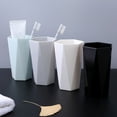 thumbnail image 4 of Injueey Taza de dientes Elenxs taza de dientes de pareja de plástico cepillo de dientes de de baño antideslizante Juegos de accesorios de baño Negro, 4 of 6