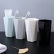 thumbnail image 4 of Bewildely Vasos de baño de PP duraderos, taza para dental, taza para enjuague bucal, soporte sólido para cepillos de dientes para viaje en Juegos de accesorios de baño Blanco, 4 of 6