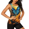 thumbnail image 2 of Lsque Colorful Cloud Butterfly Sunflower Printed Workout Tank Tops for Women, Athletic Sports Tank Tops, Compression Sleeveless Dry Fit Shirts,Sleeveless Yoga Shirt-X-Large, 2 of 9