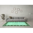 thumbnail image 3 of Ahgly Company Indoor Rectangle Persian Turquoise Blue Traditional Area Rugs, 5' x 7', 3 of 4