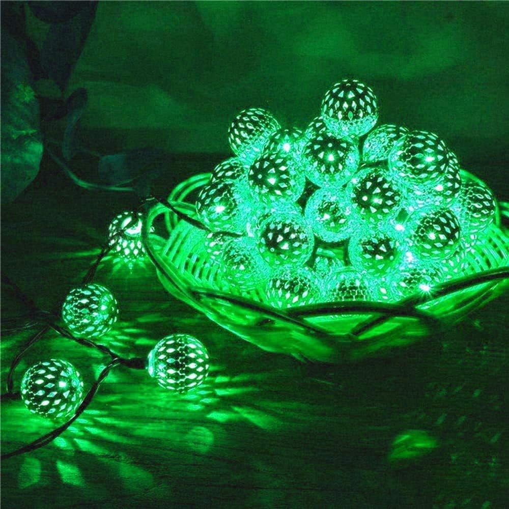Metal Ball String Lights, Metal Ball Garden Lights 3.5M 10LED Metal Ball String Lights Indoor Outdoor Fairy Globe String Lights