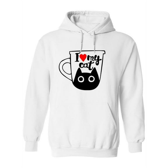 I Love My Cat ! Hoodie Women -Image by Shutterstock, Female Medium