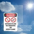 thumbnail image 6 of (2 Pack) Oxygen In Use No Smoking OSHA Danger Sign 10 Inch X 14 Inch Vinyl Label Decal Sticker Weather Resistant, UV Protected for Workplace, Business, and Construction Site, Made in, 6 of 7