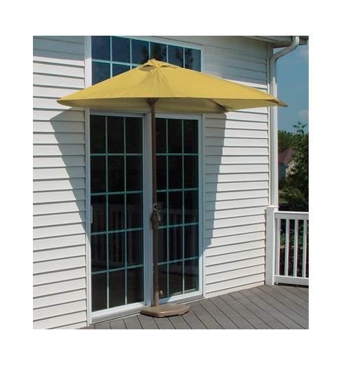 sunbrella half wall umbrella
