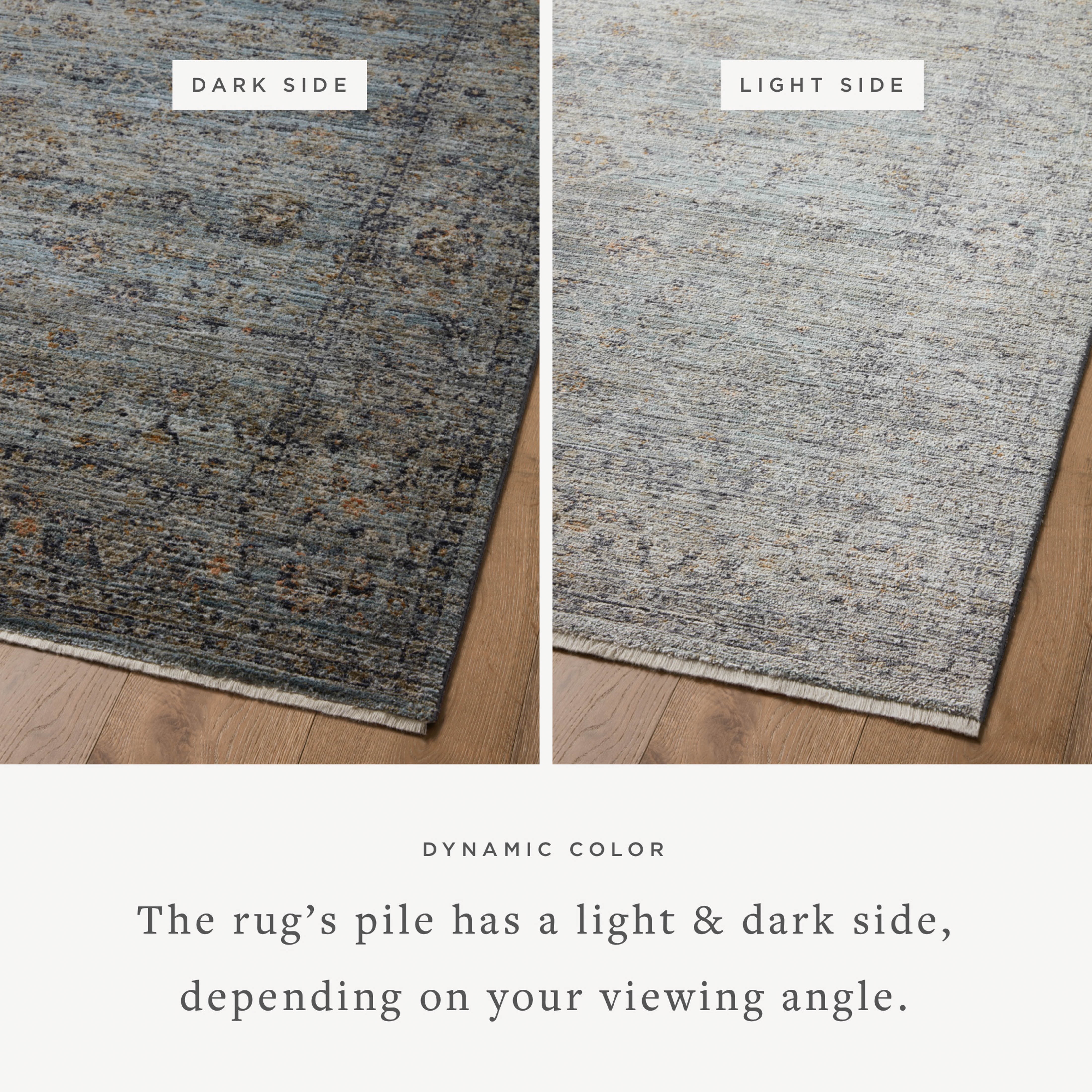 Jean Stoffer x Loloi Katherine Ocean / Gold 2'-7" x 16'-0" Runner Rug