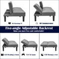 thumbnail image 2 of TrumanPick Memory Foam Futon, Convertible Sofa Bed, Linen Upholstery, Gray, 2 of 9