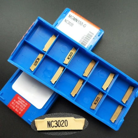 

Lierteer 10pcs MGMN150-G NC3020 1.5mm and grooving Cutting carbide turning inserts