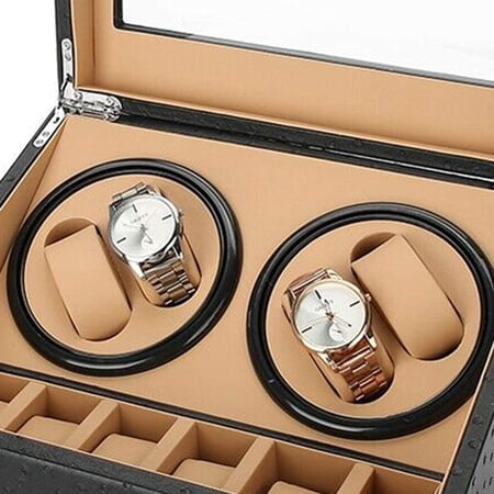 TFCFL Watch Winder 4+6 Automatic Luxury Watch Leather Display Box Storage Case Display Gift - Image 2