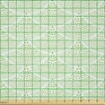 thumbnail image 2 of Ambesonne Fish Scale Fabric by the Yard Microfiber, Green Arcs of Stars, 10 Yards, Apple Green and White, 2 of 4