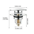 thumbnail image 3 of Qnjujn Brass Sink Stopper with Filter, Plug & Play Design, Anti-Odor & Anti-Clog Drain Plug for Basin, Bathroom, Kitchen, Leak-Proof & Easy Install, 3 of 6