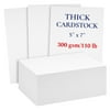 200 Sheets 5x7 110 lb/300 GSM Cover Thick Cardstock - Blank Heavyweight Wedding Invitation Paper for Printing (White)