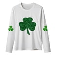 thumbnail image 4 of Women's 2026 Shirts St Patricks Day Irish Shirt Green Printed Long Sleeves Tunic Casual Tee Tops, 4 of 4