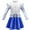 White Dress Only, variant on Blue Alien Costume Dress Halloween Fancy Outfit for Age 4-9 Years