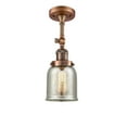 thumbnail image 3 of 203SW-SG-G58 Innovations Lighting Bell - 1 Light Wall Sconce In Industrial Style-10 Inches Tall and 5 Inches Wide-Satin Gold Finish-Silver Plated, 3 of 3