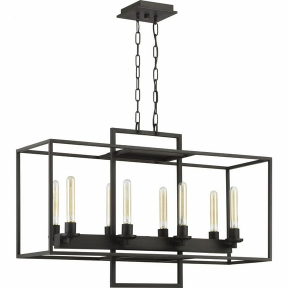 Craftmade 41528-ABZ Cubic 8 Light 36" Wide Linear Chandelier - Bronze