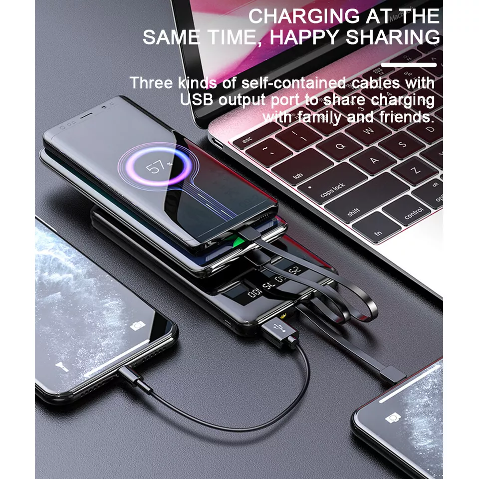 10000Mah Power Bank Backup External Battery Pack Charger For Cell Phone 3-Usb