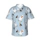 thumbnail image 1 of Balery Skiing penguin Bear Camisas hawaianas de manga corta para hombre, camisas playeras de corte holgado, camisas de vacaciones con botones,Small, 1 of 7