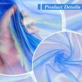 thumbnail image 3 of Sheer Iridescent Organza Fabric 59 Inch Wide 11 Yards Precut Silky Shiny Organza Fabrics for Shiny Photography Background Wedding Dress Fashion Crafts DIY Supplies - Blue, 3 of 9