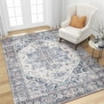 thumbnail image 1 of SIXHOME 9'x12' Area Rugs for Living Room Washable Rug Vintage Medallion Living Room Rug Distressed Soft Carpet Large Area Rugs for Bedroom Dinning Room Office Indoor Retro Home Decor Light Blue, 1 of 5