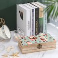 thumbnail image 4 of 7.9×2.3 In Wooden Boxes Durable Easy To Use Dustproof Prevent Slippery Delicate And Cabinet Whimsical Santa Pattern, 4 of 8