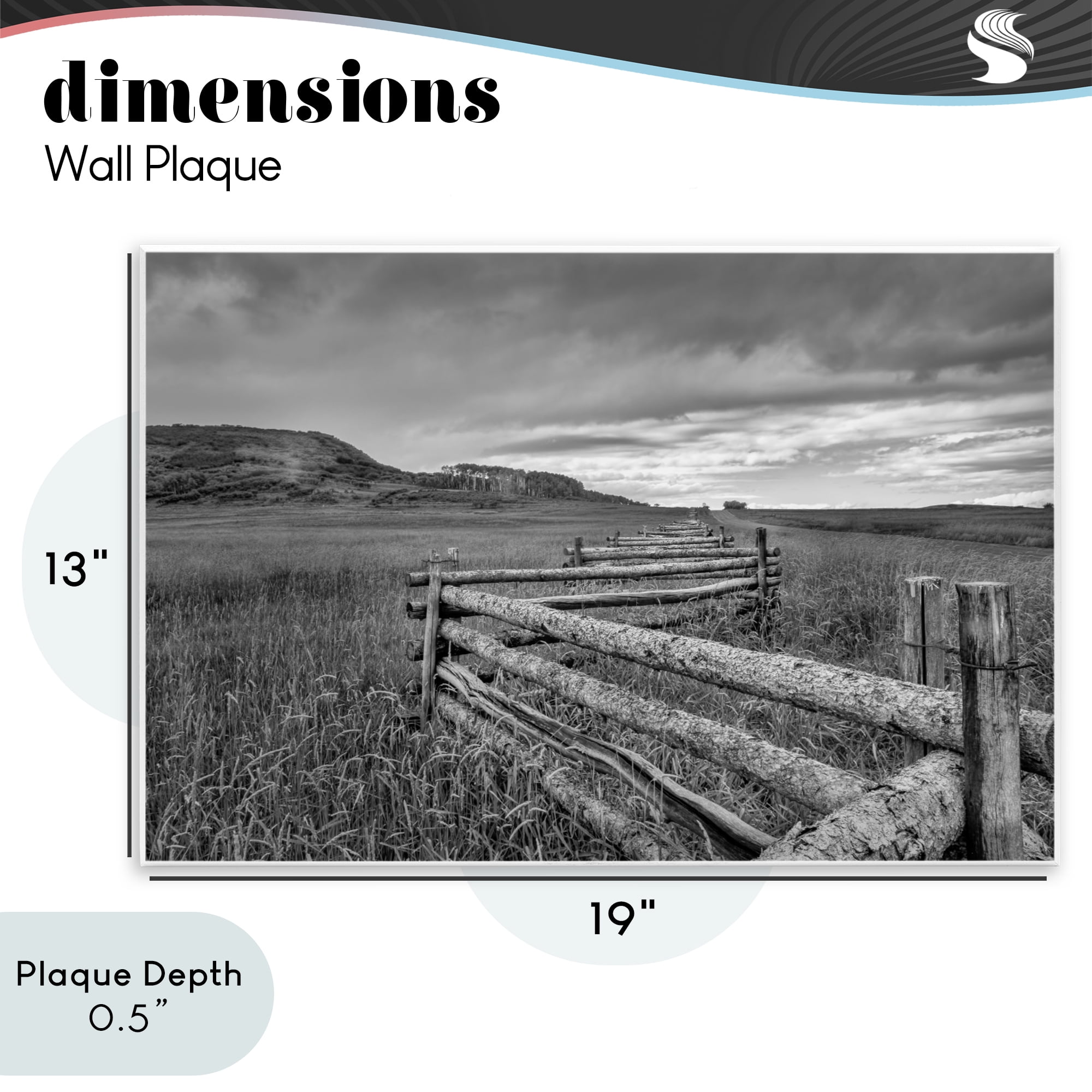 Stupell Industries Weathered Fence to Distant Horizon Wall Plaque Art, design by Jon Evan
