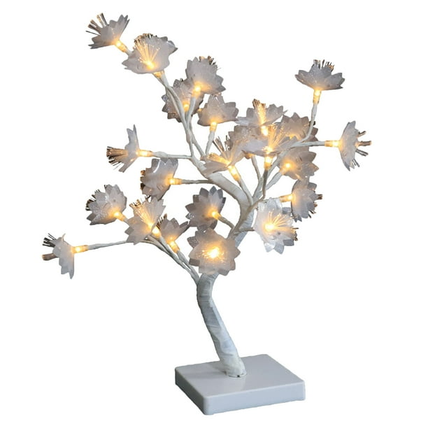 Lámpara de noche con forma de árbol con luz LED de escritorio, lámpara de mesa, lámpara de noche (sin batería)