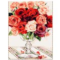 thumbnail image 1 of 16 x 20 pulgadas DIY pintura al óleo sobre lienzo pintura por número Kit hermoso patrón de flores p yeacher Tipo 1, 1 of 7