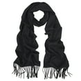 thumbnail image 2 of Premium Classic Unisex Solid Color Plain Soft Fringed Scarf Wrap, 2 of 3