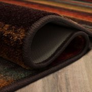 Mohawk Home Boho Stripe Multi Low Pile Non-Slip Stain/Fade Resistant Indoor Area Rug, 2' x 5'