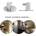 thumbnail image 4 of 4 sticky hooks, towel rack, stainless steel hook, single hook, free punching, for kitchen and living room, 4 stainless steel hooks (silver brushed rou, 4 of 5