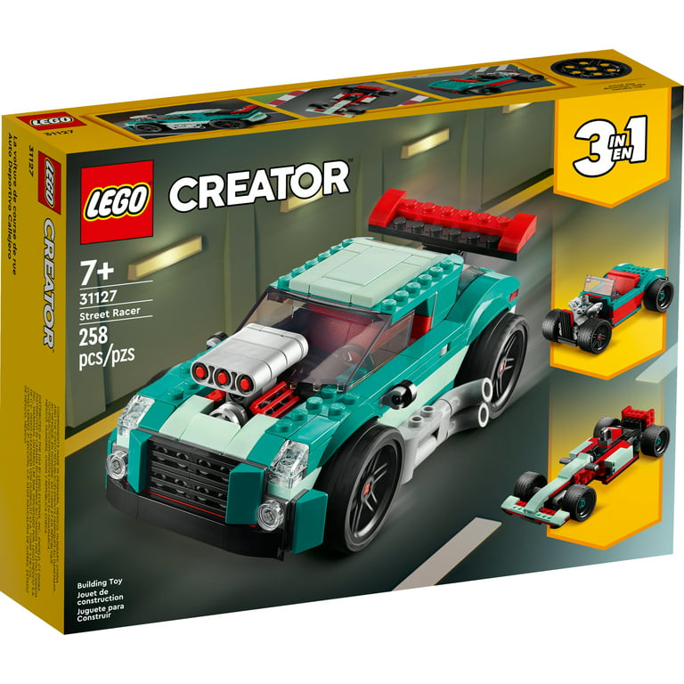 LEGO Creator 3 in 1 Street Racer Car, Rebuildable Kit Transforms to a  Muscle Car, Hot Rod, or Race Car Toy, Great Model Car Toy Gift for Boys and