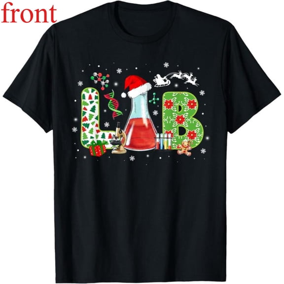 Women's Christmas Lab Graphic Cotton T Shirt Casual Short Sleeve Comfortable Round Neck Top Black S-5XL