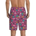 thumbnail image 3 of Easygdp Summer Flamingo Men's Short Pajama Pants, Sleep Shorts, Household Pants, Casual Pants with Pockets - Large, 3 of 9