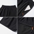 thumbnail image 4 of Besolor Athletic Shorts for Men Summer Lightweight Casual Loose Fitness Running Drawstring Elastic Waist Zipper Pockets Shorts(Small,Black), 4 of 7