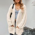 thumbnail image 1 of DPTALR Women Tops Long Sleeve Knit winter Cardigan Sweater Solid Color Coat, 1 of 1