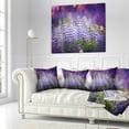 thumbnail image 2 of Designart Blue Lupin Flowers on Blue Background - Flower Throw Pillow - 18x18, 2 of 4