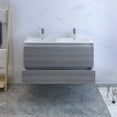 thumbnail image 4 of Fresca Catania 48" Glossy Ash Gray Wall Hung Modern Bathroom Cabinet with Integrated Double Sink, 4 of 8