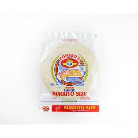 Romero's Burrito Size Flour Tortillas (8 Count), 17.5 oz