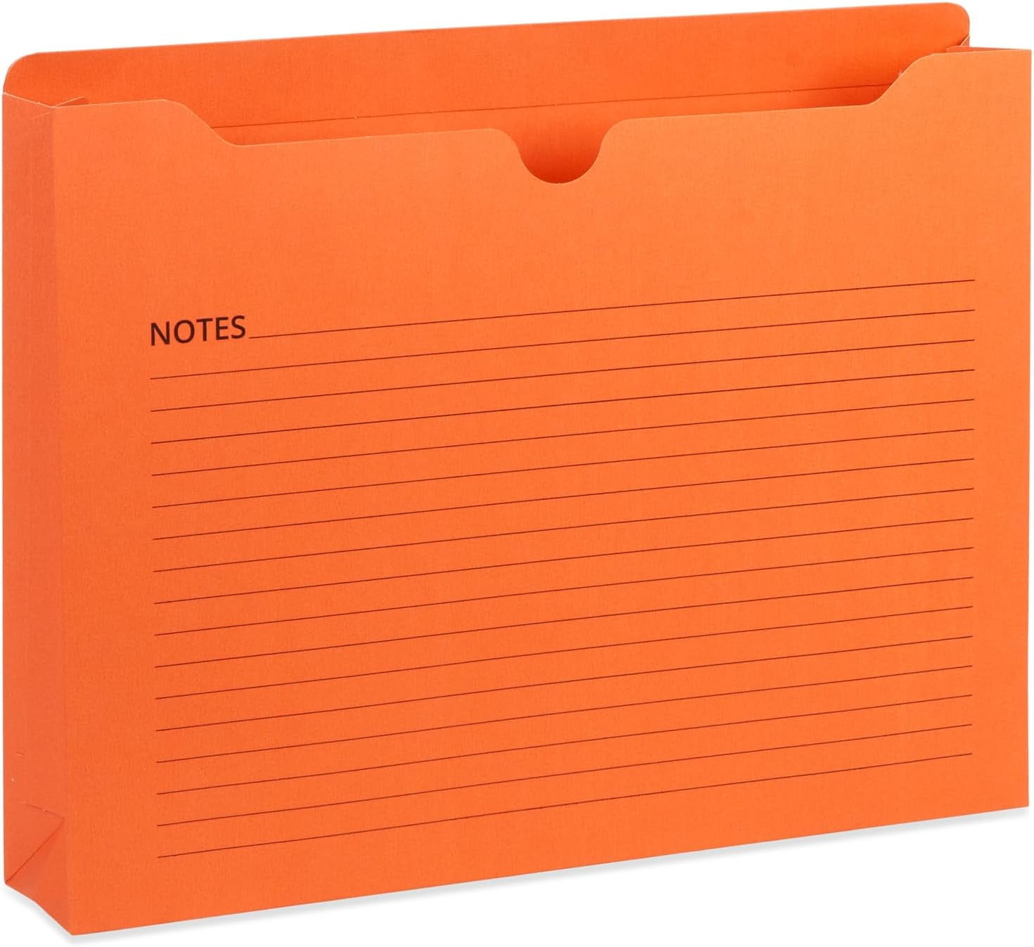 Blue  File Jackets Letter Size 2 Inch Expansion, Lined Folders with Lines for Notes on Front, 2 inch File Jacket Folders, Top Tab Pockets, Assorted Colors, Expandable, 25 Pack