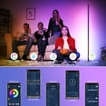 thumbnail image 4 of SUNMORY RGB Corner Lamp, LED Floor Lamp Color Changing Standing Lamp with Music Sync & 16 Million Colors, Remote & App Floor Lamps for Bedroom Living Room Black, 4 of 8