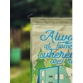 thumbnail image 2 of Printtoo Tan Always At Home Wherever We Roam Big Travel Trailer 12.5x18 Inches Double SidedFlagsDouble Sided CampFlagCampsiteFlagPersonalized Camping Flags, 2 of 4