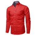thumbnail image 1 of FashionOutfit Men's Cotton Based Casual Formal Stylish Long Sleeves Button Down Shirt, 1 of 1